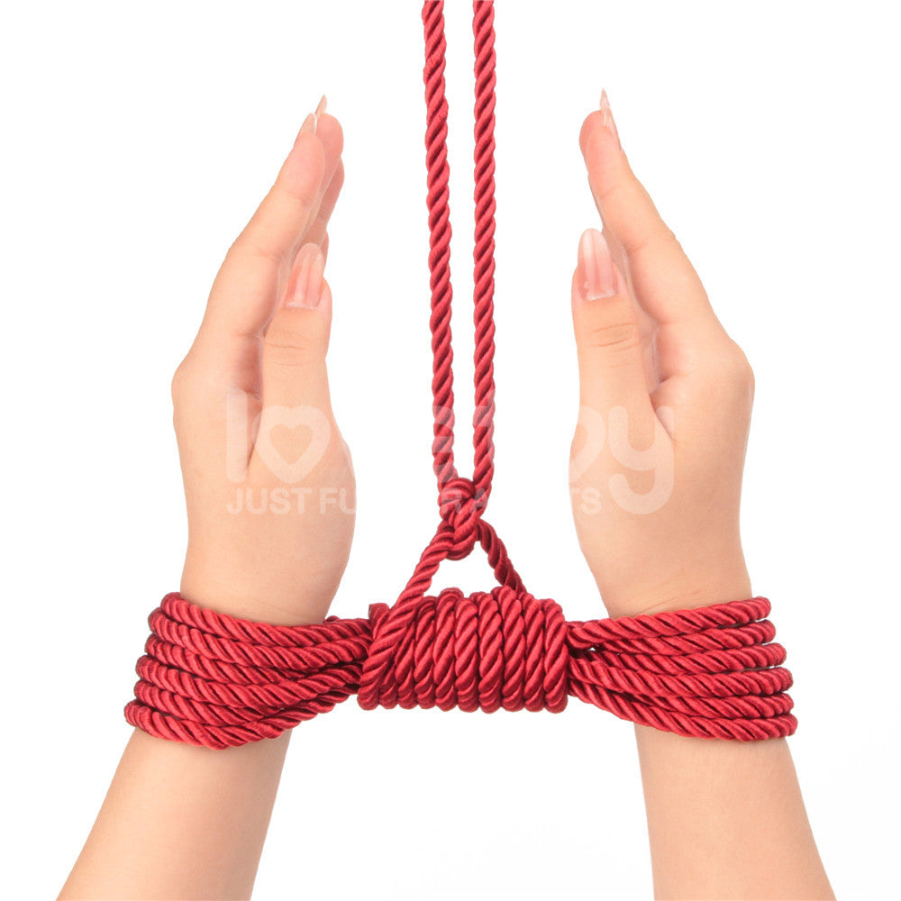 Rebellion Reign Silky Bondage Rope - Bondage Rope - 10 metre length – Red