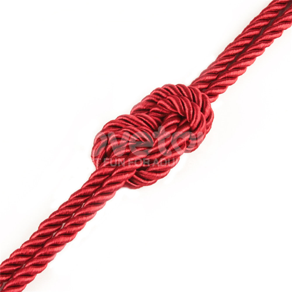 Rebellion Reign Silky Bondage Rope - Bondage Rope - 10 metre length – Red