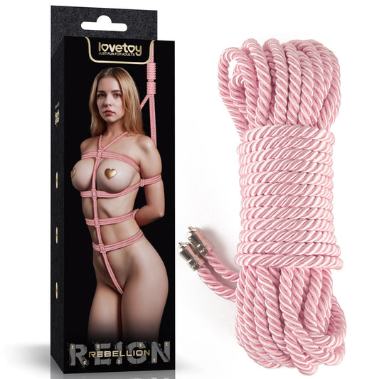 Rebellion Reign Silky Bondage Rope - Bondage Rope - 10 metre length – Pink
