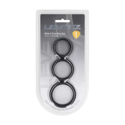 LEVELZ Wide O Silicone Cock Ring Set of 3 - S/M/L - Cock Rings - Set of 3 Sizes