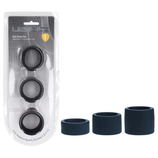 LEVELZ Liquid Silicone Ball Strap Set of 3 - Ball Stretchers - Set of 3 Sizes