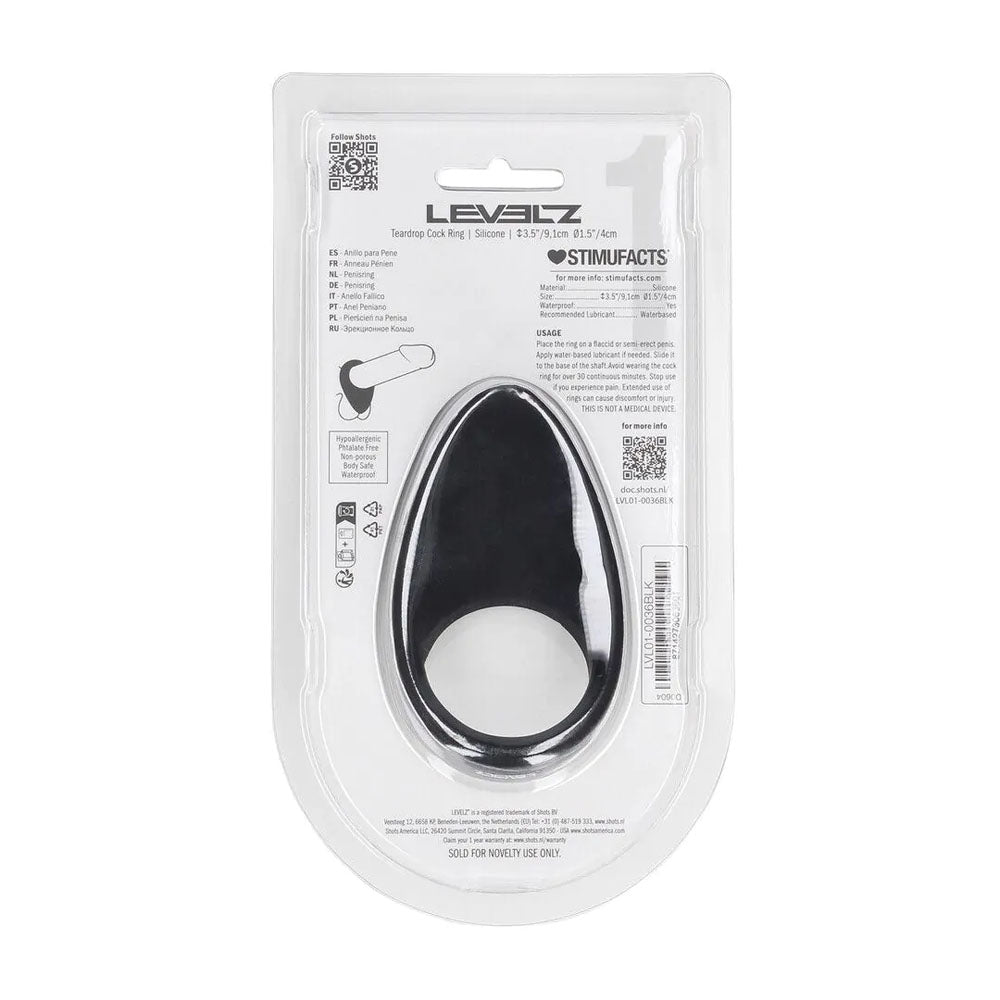 LEVELZ Teardrop Silicone Cock Ring - Cock Ring