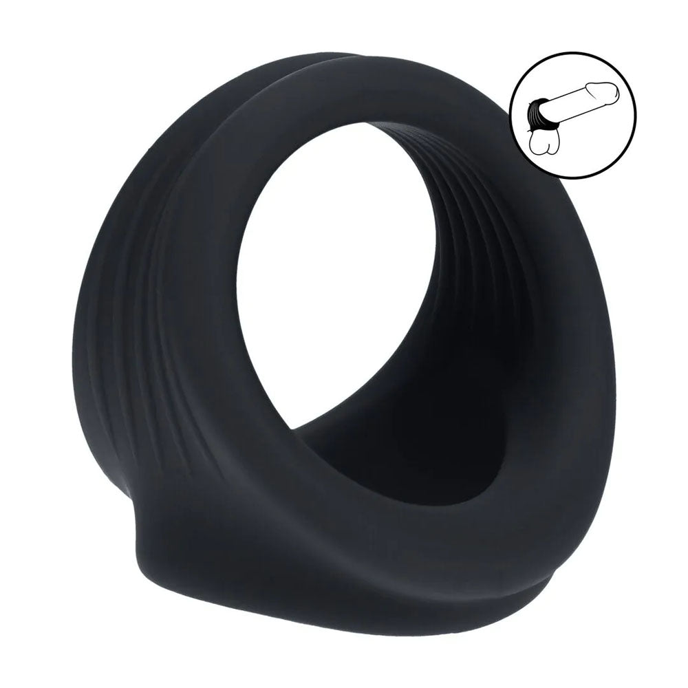 LEVELZ Silicone Cock & Ball Harness - Cock & Ball Ring