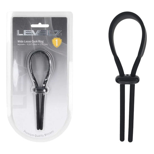 LEVELZ Wide Adjustable Silicone Lasso Cock Ring - Adjustable Cock Ring
