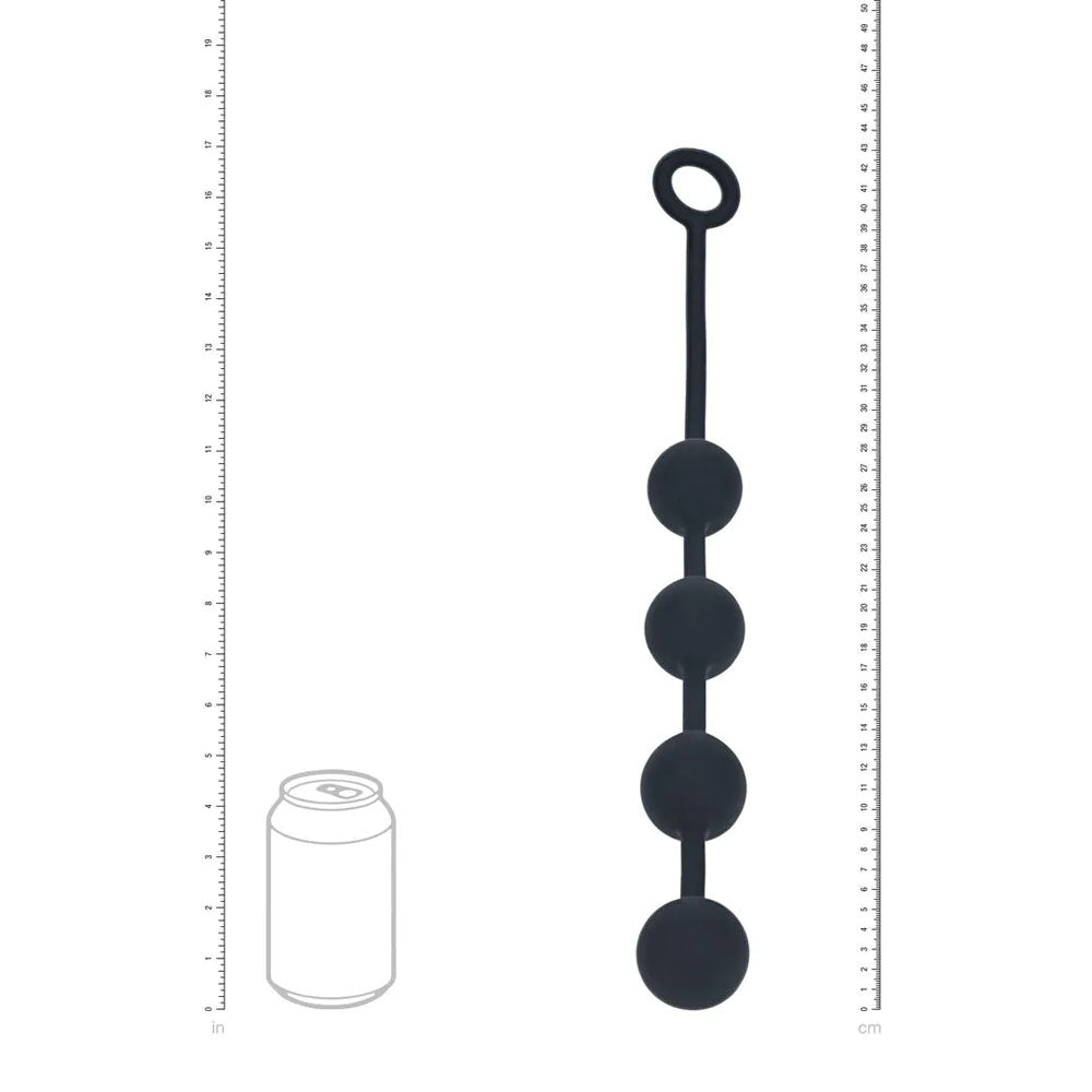 LEVELZ Round Silicone Anal Balls - L - 40mm - 40.5 cm Large Anal Beads