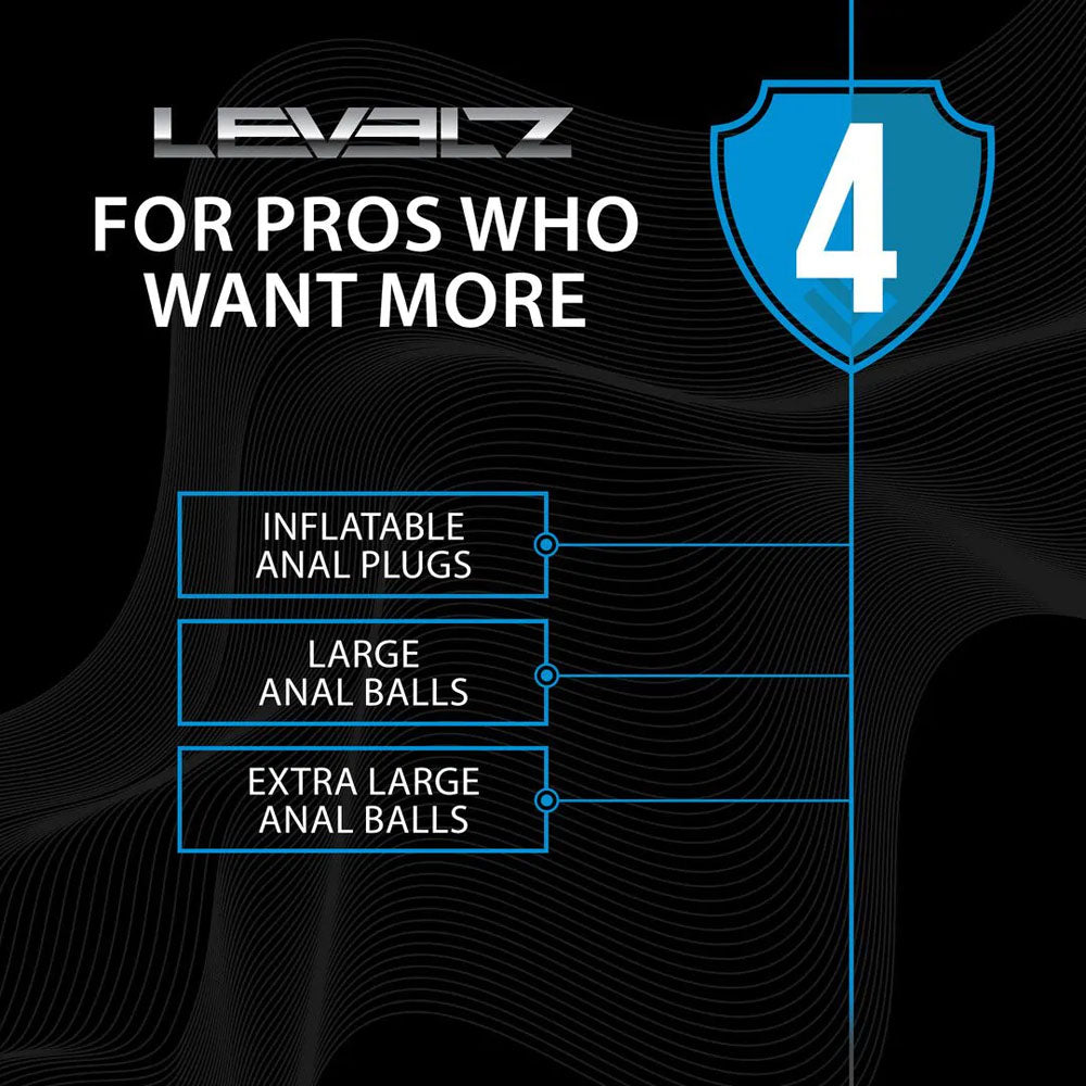 LEVELZ Round Silicone Anal Balls - L - 40mm - 40.5 cm Large Anal Beads