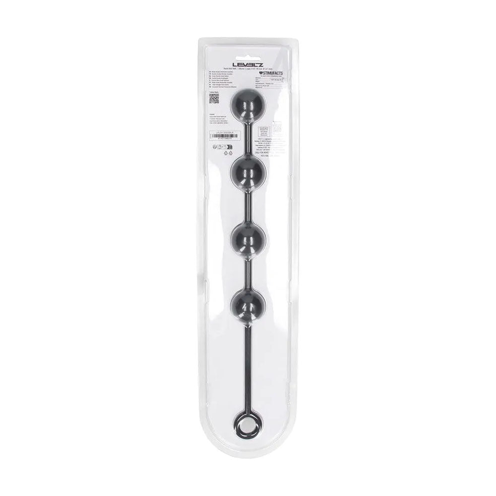 LEVELZ Round Silicone Anal Balls - L - 40mm - 40.5 cm Large Anal Beads