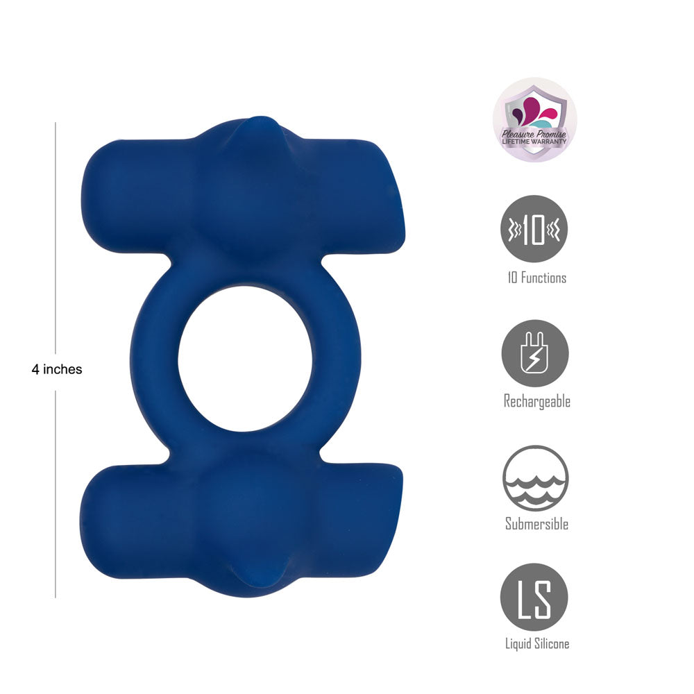 Maia RONAN - USB Rechargeable Dual Vibrating Cock Ring