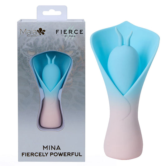 Maia MINA - /Pink USB Rechargeable Fluttering Flower Stimulator – Blue