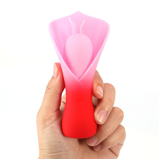 Maia MINA - /Pink USB Rechargeable Fluttering Flower Stimulator – Red