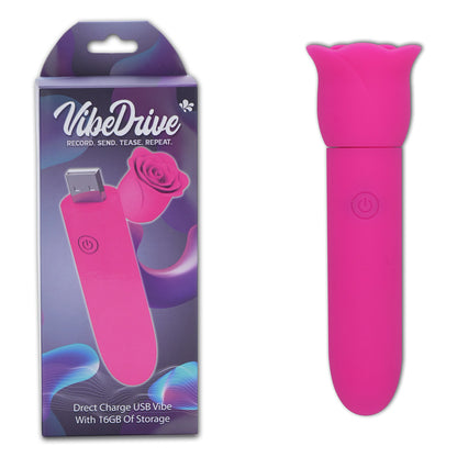 Maia VIBEDRIVE - 10 cm USB Rechargeable Bullet with 16 GB Storage