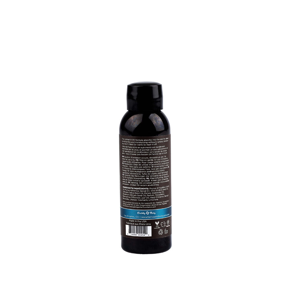 Hemp Seed Massage & Body Oil - Moroccan Nights (Earthy & Spicy-Sensual) Scented - 59 ml Bottle