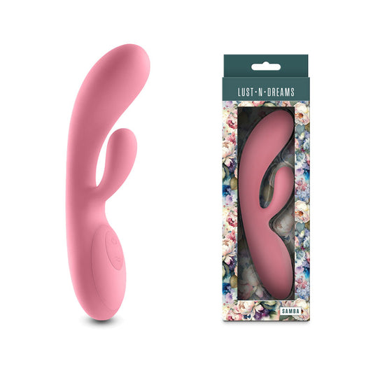 Lust-n-Dreams - Samba - Coral - 19.4 cm USB Rechargeable Rabbit Vibrator