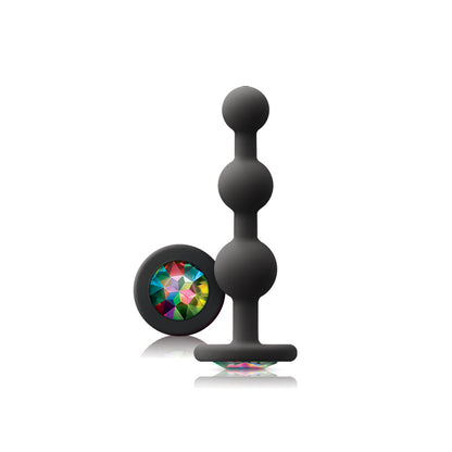 Glams Ripple - Rainbow Gem - 11.4 cm Butt Plug with Rainbow Gem Base