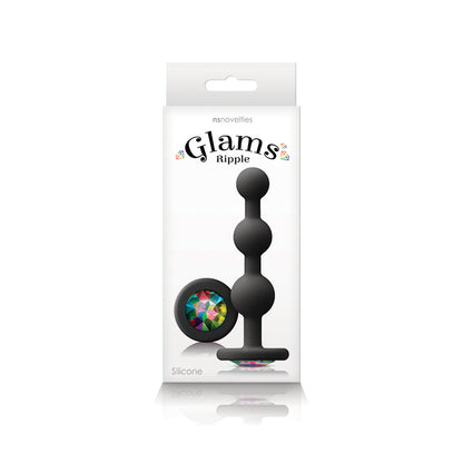 Glams Ripple - Rainbow Gem - 11.4 cm Butt Plug with Rainbow Gem Base