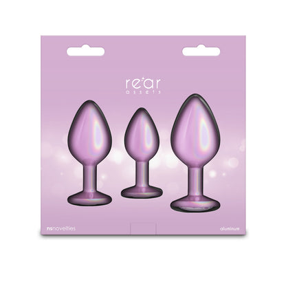Rear Assets Trainer Kit - Iridescent - Iridescent Metallic Butt Plugs - Set of 3 Sizes