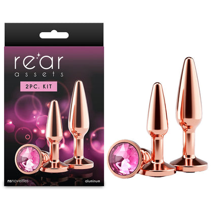 Rear Assets Tapered Trainer Kit - Metal Butt Plugs - Set of 2 Sizes