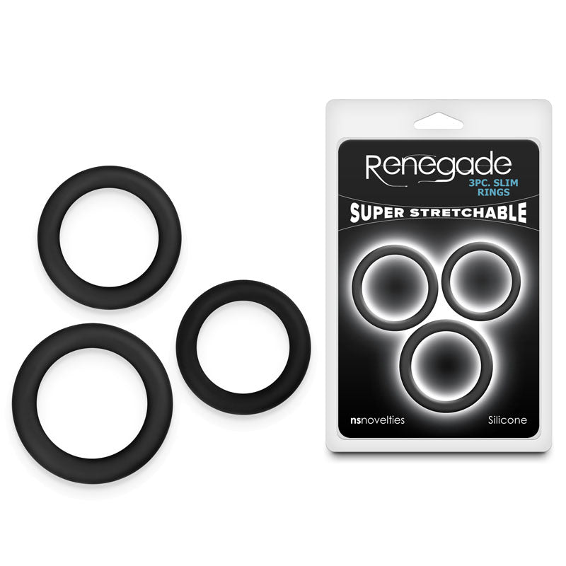 Renegade 3pc Slim Rings - Cock Rings - Set of 3 Sizes