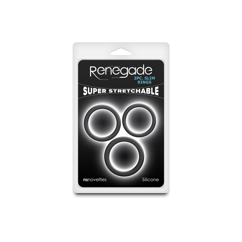 Renegade 3pc Slim Rings - Cock Rings - Set of 3 Sizes