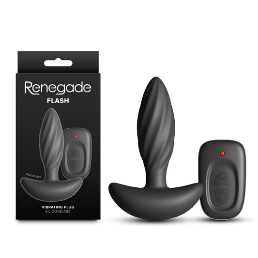 Renegade Flash - 10.3 cm USB Rechargeable Vibrating Butt Plug