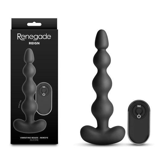 Renegade Reign - 17.9 cm USB Rechargeable Vibrating Anal Beads with Wireless Remote