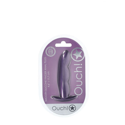 OUCH! Finger Anal Plug - Metallic - Metallic 11.7 cm Butt Plug – Purple