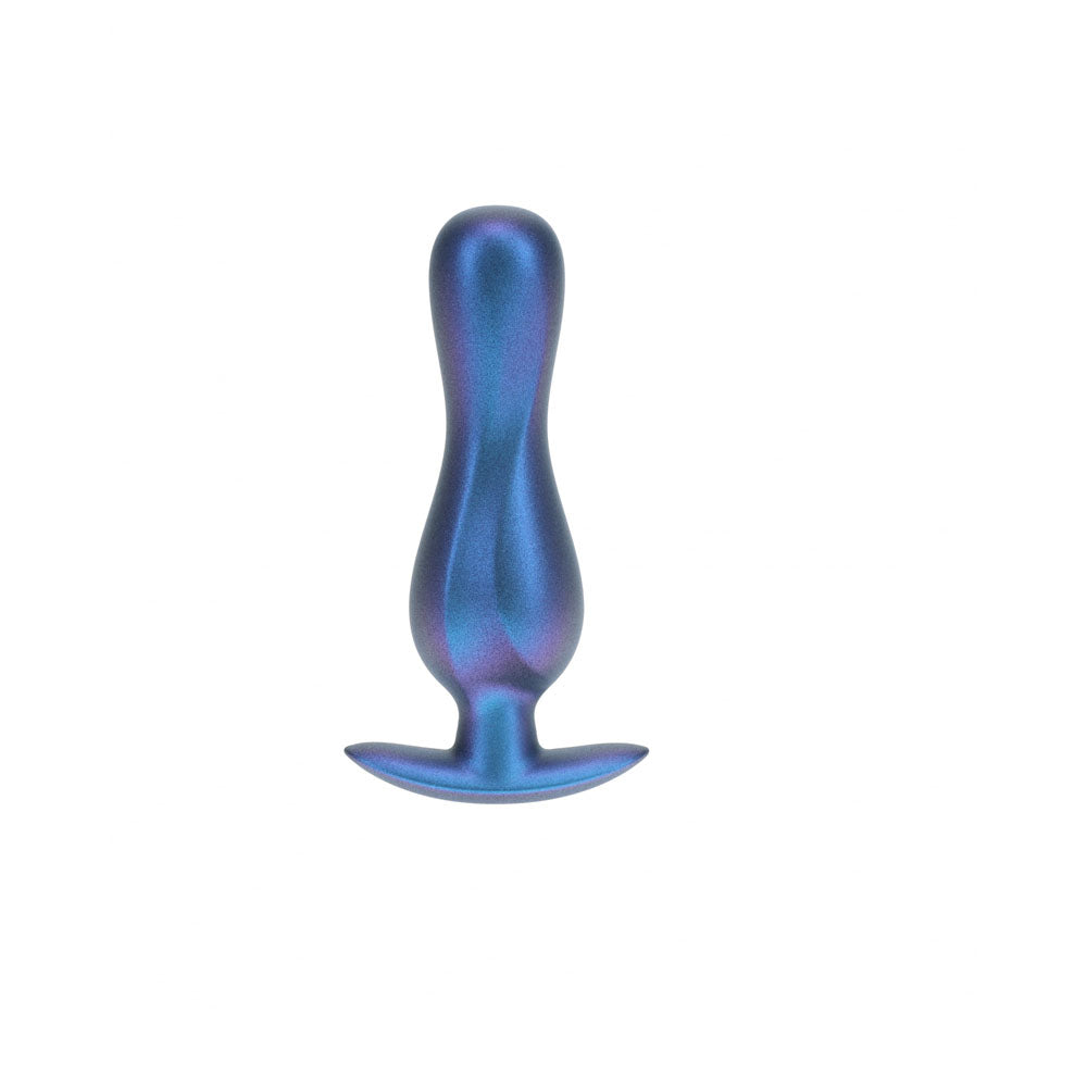 OUCH! Curvy Anal Plug - Metallic - Metallic 11.7 cm Butt Plug – Blue