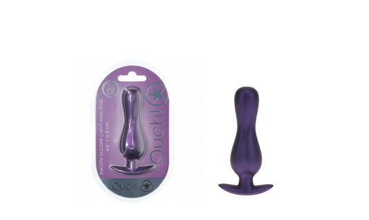 OUCH! Curvy Anal Plug - Metallic - Metallic 11.7 cm Butt Plug – Purple
