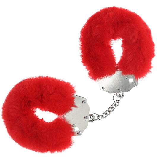 OUCH! Heavy-Duty Fluffy Cuffs - Fluffy Restraints – Red