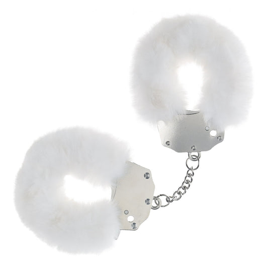 OUCH! Heavy-Duty Fluffy Cuffs - Fluffy Restraints – White