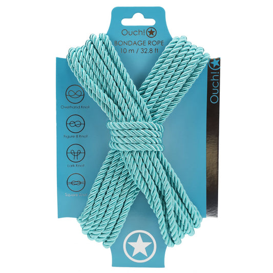 OUCH! Bondage Rope - 10 M - Nylon Bondage Rope - 10 metre Length – Blue