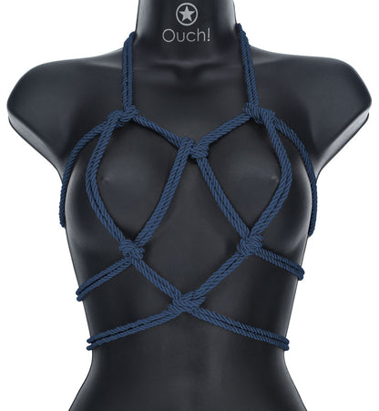 OUCH! Bondage Rope - 10 M - Navy - Navy Nylon Bondage Rope - 10 metre Length