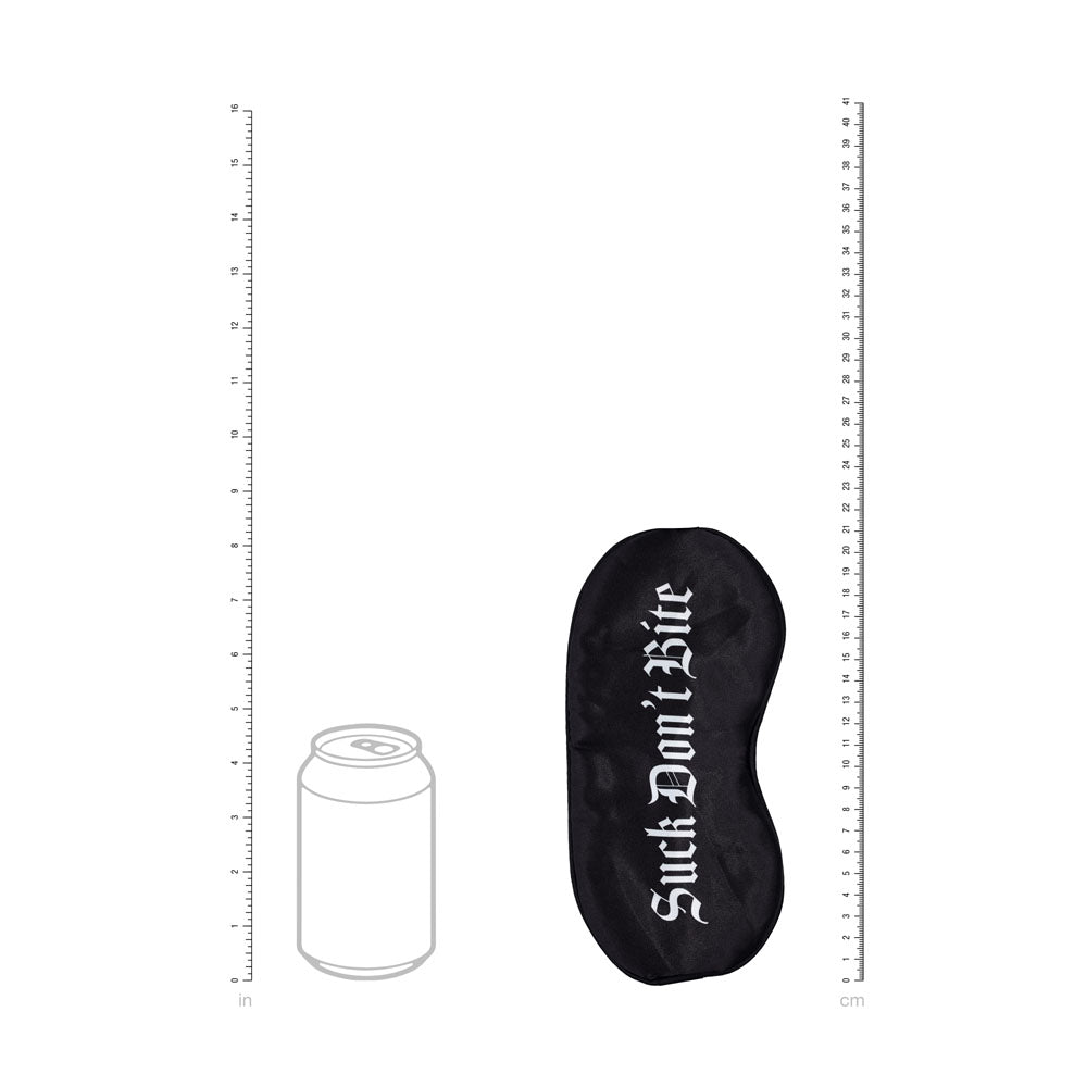 OUCH! Satin Mask - Suck Don't Bite - Printed Eye Mask