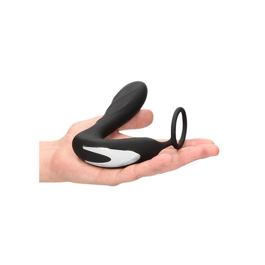 OUCH! E-stim & Vibrating Butt Plug Cock Ring - USB Rechargeable Vibrating Butt Plug & Cock Ring with e-Stim