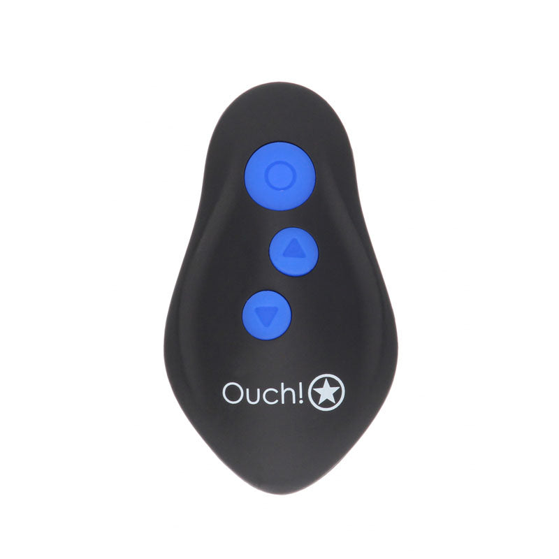 OUCH! E-stim & Vibrating Butt Plug Cock Ring - USB Rechargeable Vibrating Butt Plug & Cock Ring with e-Stim