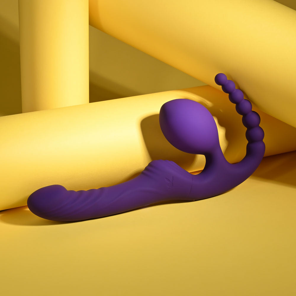 Playboy Pleasure HUG IT OUT - 29 cm USB Rechargeable Strapless Strap-On