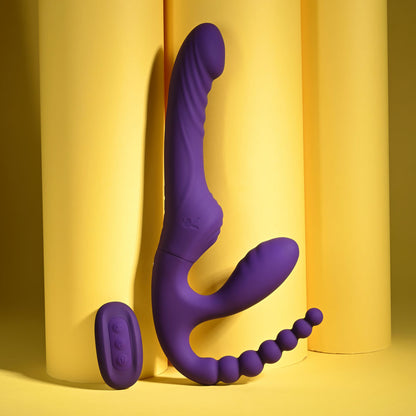 Playboy Pleasure HUG IT OUT - 29 cm USB Rechargeable Strapless Strap-On