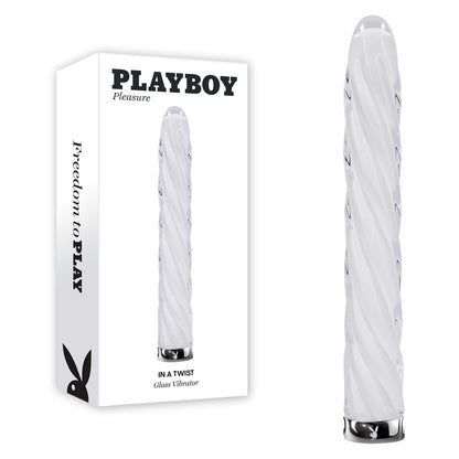 Playboy Pleasure IN A TWIST - Glass 17.5 cm USB Rechargeable Vibrator