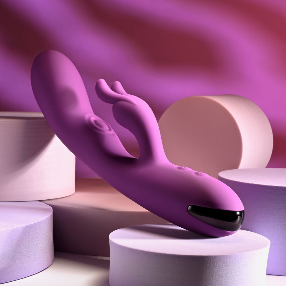 Playboy Pleasure BUSY BUNNY - 22.6 cm USB Rechargeable Rabbit Vibrator with Tapping Shaft