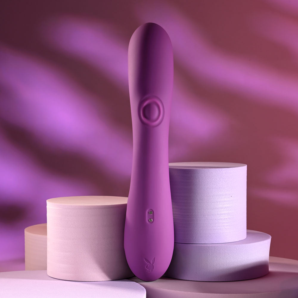 Playboy Pleasure BUSY BUNNY - 22.6 cm USB Rechargeable Rabbit Vibrator with Tapping Shaft