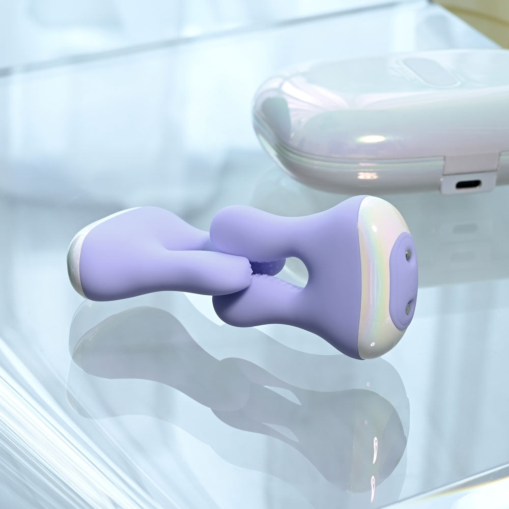 Playboy Pleasure IN A PINCH - Rechargeable Vibrating Nipple Clamps with Charging Carry Case