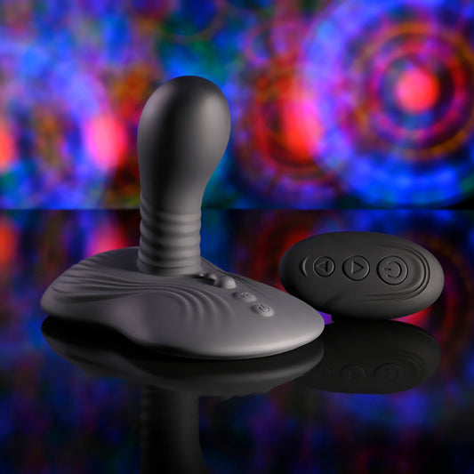 Playboy Pleasure SITTIN & SPINNIN - USB Rechargeable Spinning Vibrator & Grinder Pad with Remote