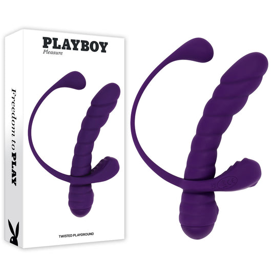 Playboy Pleasure TWISTED PLAYGROUND - USB Rechargeable Vibrator and Cock Ring Kit