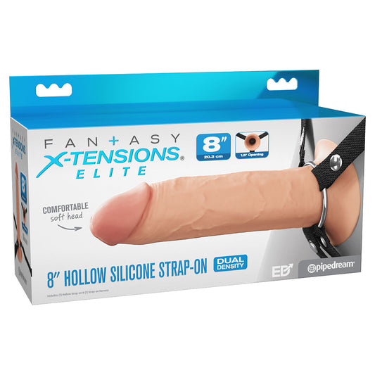 FX Elite 8'' Silicone Hollow Strap-On - 20 cm Hollow Strap-On