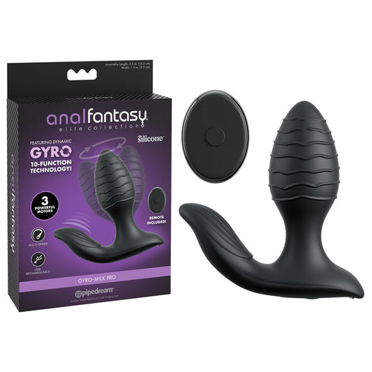 Anal Fantasy Elite Gyro-Milk Pro - USB Rechargeable Gyrating Butt Plug
