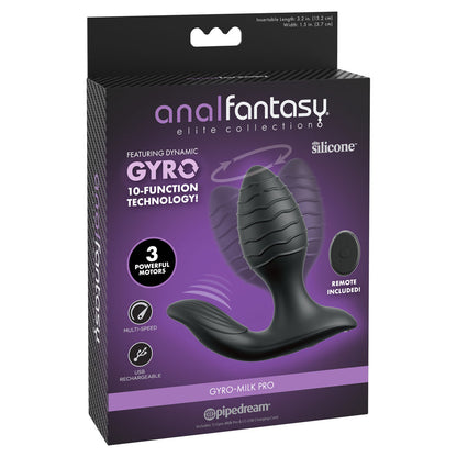 Anal Fantasy Elite Gyro-Milk Pro - USB Rechargeable Gyrating Butt Plug