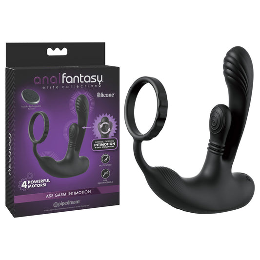 Anal Fantasy Elite Ass-Gasm intiMotion - USB Rechargeable Quad Motor Prostate Massager with Remote