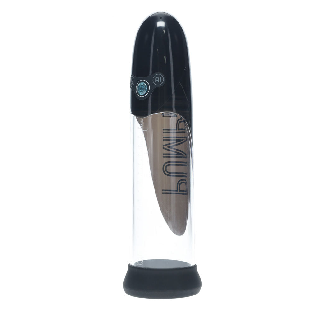 PUMPED Aqua-Pro Auto Pump - /Clear USB Rechargeable AI-Enabled Submersible Auto Penis Pump – Black