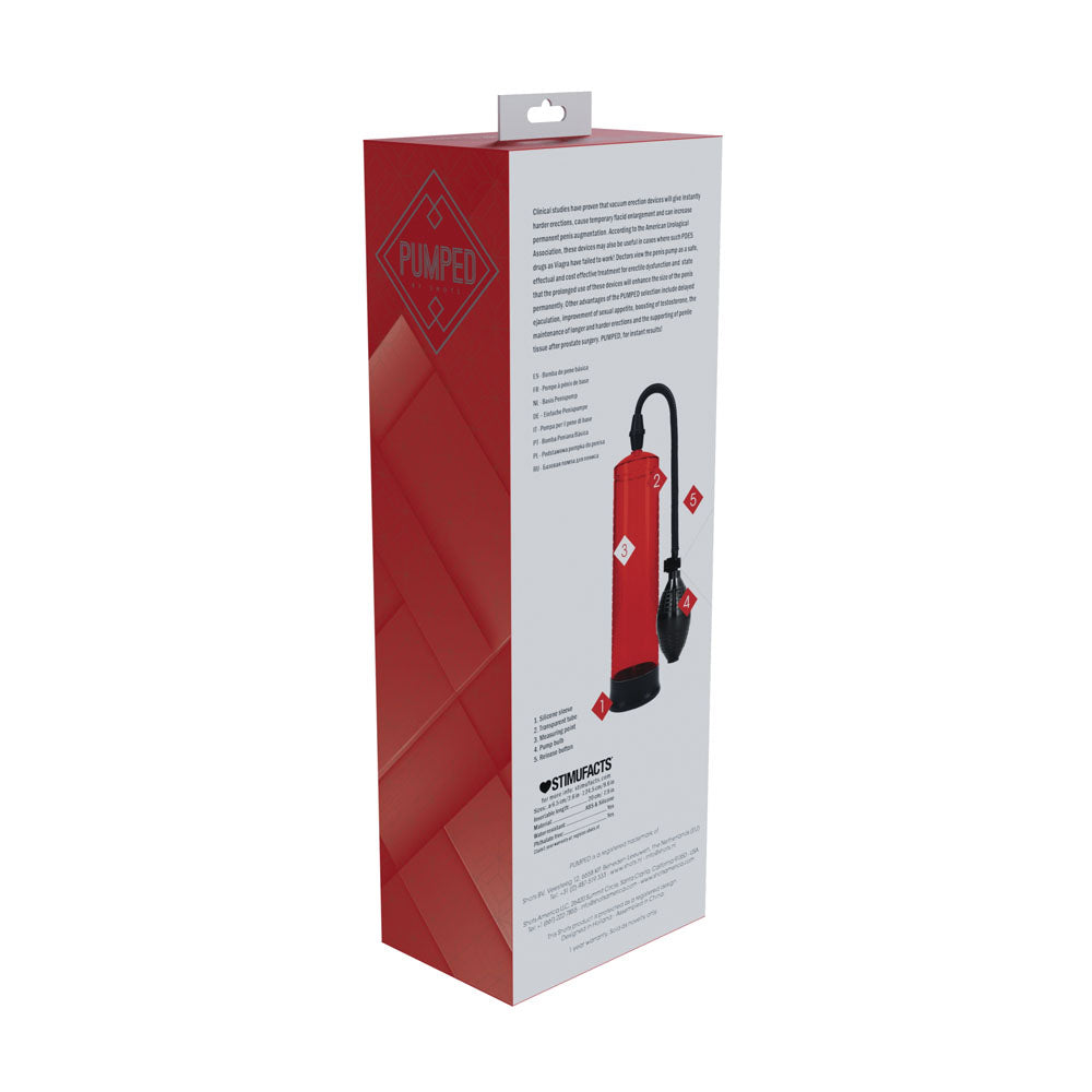 PUMPED Basic Pump 1 - Penis Pump – Red