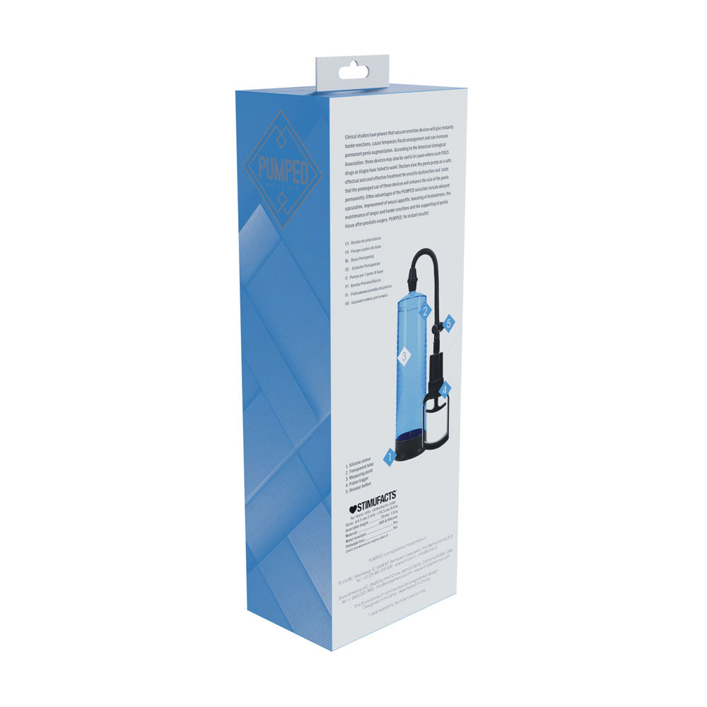 PUMPED Basic Pump 2 - Penis Pump – Blue